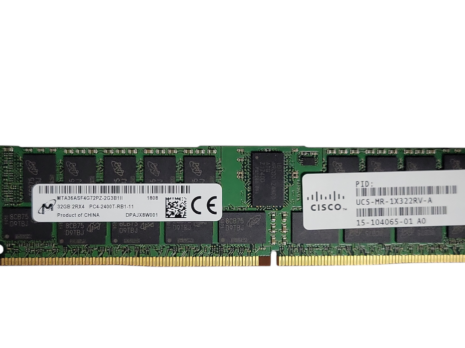 Micron 32GB 2Rx4 PC4-2400T-R DDR4 REGISTERED ECC Server MEMORY RDIMM