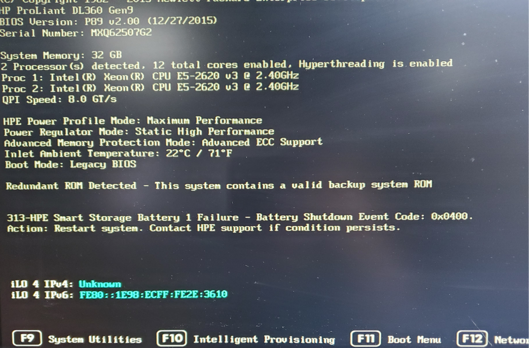 HP ProLiant DL360 Gen 9 - 2x Xeon E5-2620 v3, 32GB DDR4, P440ar - No HDD