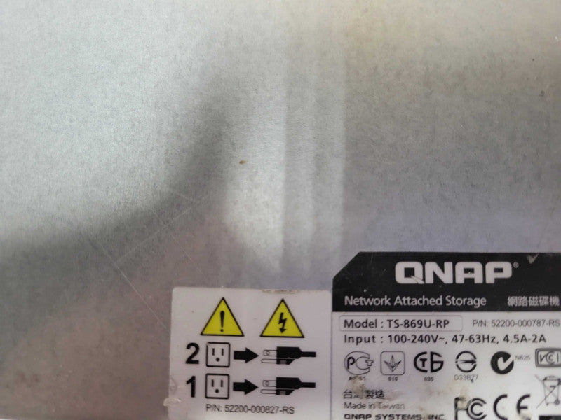 QNAP TS-869U-RP 8-Bay Network Attached Storage 3x 2TB HDDs _