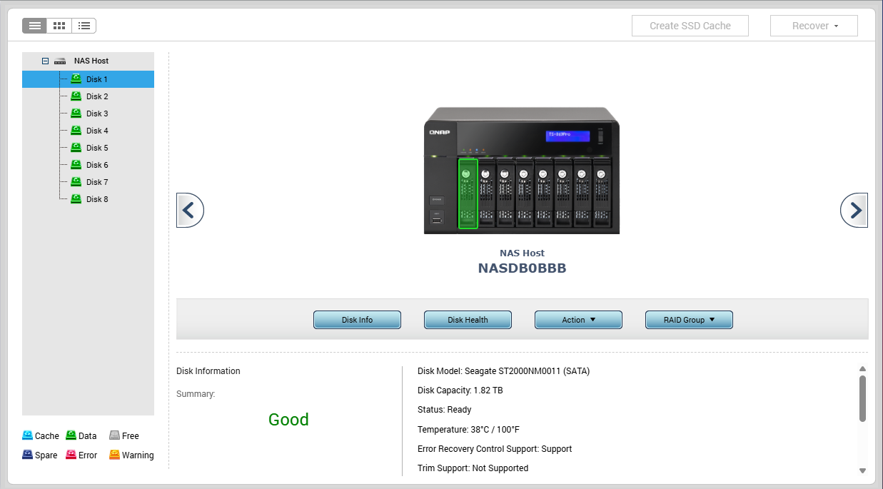 QNAP TS-869 Pro 8-Bay 3.5" NAS Server w/ 1GB RAM & 8x2TB HDDs
