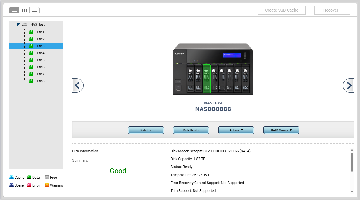 QNAP TS-869 Pro 8-Bay 3.5" NAS Server w/ 1GB RAM & 8x2TB HDDs