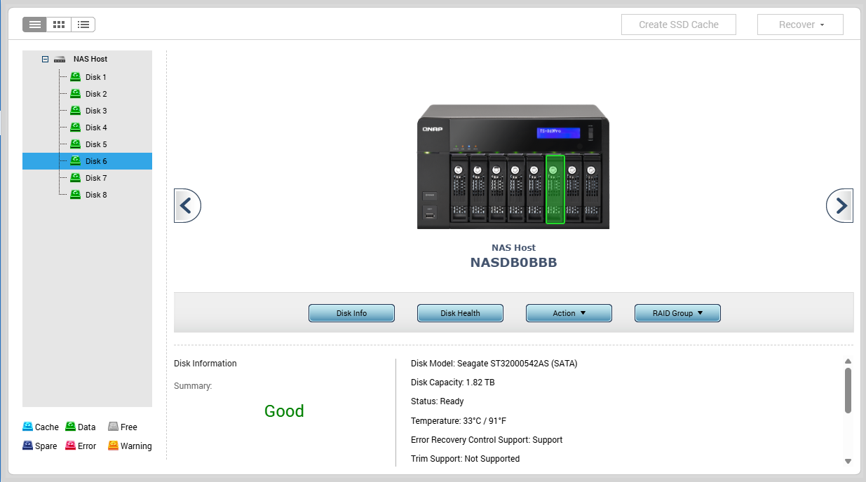 QNAP TS-869 Pro 8-Bay 3.5" NAS Server w/ 1GB RAM & 8x2TB HDDs