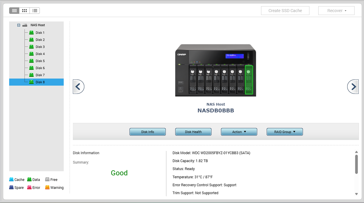 QNAP TS-869 Pro 8-Bay 3.5" NAS Server w/ 1GB RAM & 8x2TB HDDs