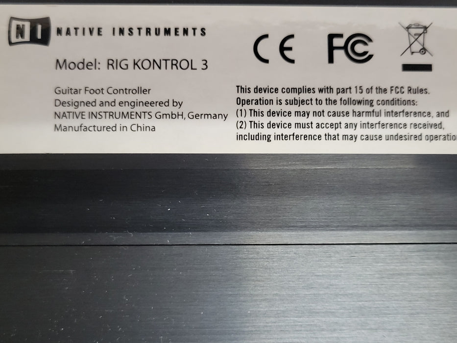 Native Instruments GUITAR RIG KONTROL 3 Guitar Foot Controller, READ