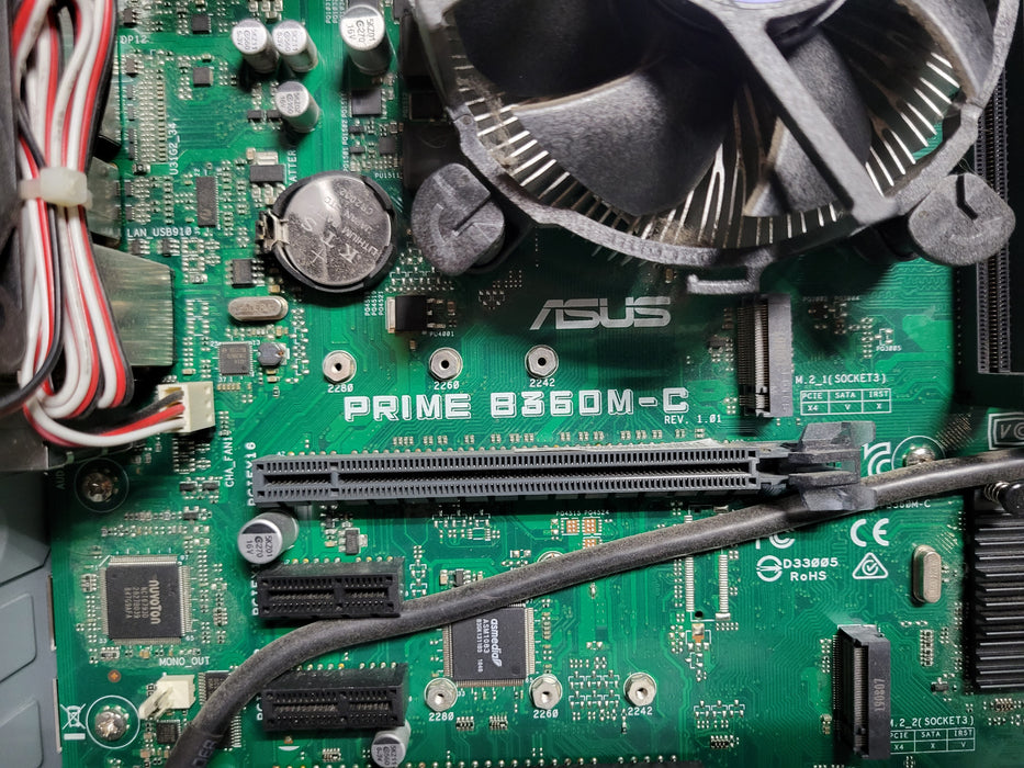 Custom/Asus Prime B360M-C PC, Core i7-8700 3.20GHz, 16GB DDR4, 350W PSU, No HDD