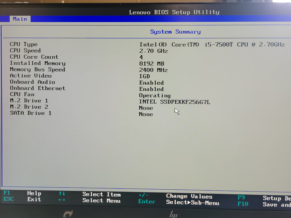 Lenovo ThinkCentre M710q mini-PC, Core i5-7500T 2.7GHz, 8GB DDR4, 256GB M.2 SSD
