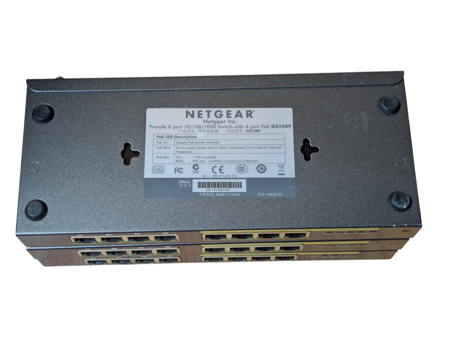 NETGEAR ProSafe 8 Port Gigabit Switch with PoE GS108P