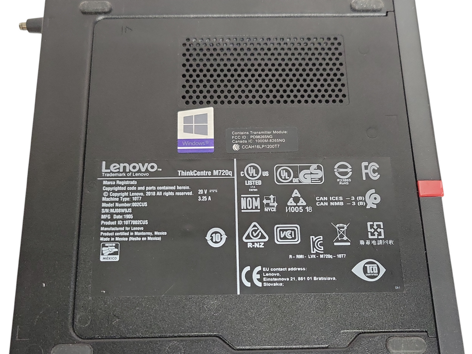 Lenovo ThinkCentre M720q, Core i5-8400T 1.70GHz 8GB DDR4 256GB M.2 SSD