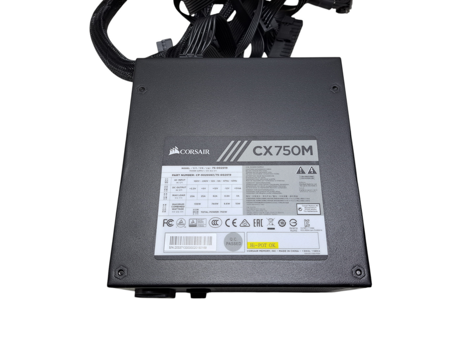 Corsair CX750M 750W 80 PLUS Bronze ATX Semi-Modular Power Supply PSU
