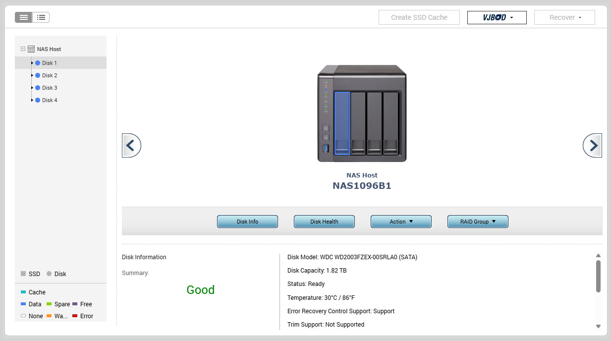 Qnap TS-451+ 4 BAY NAS w/ 4x 2TB HDDs, No Power Adatper