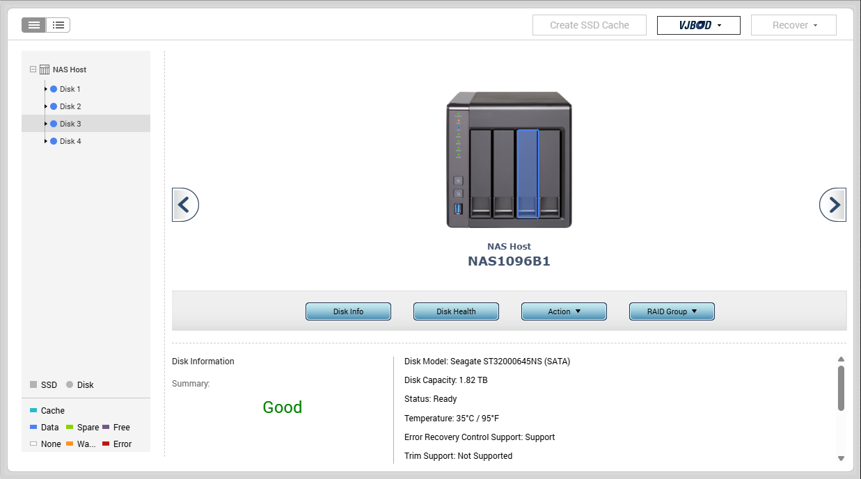 Qnap TS-451+ 4 BAY NAS w/ 4x 2TB HDDs, No Power Adatper