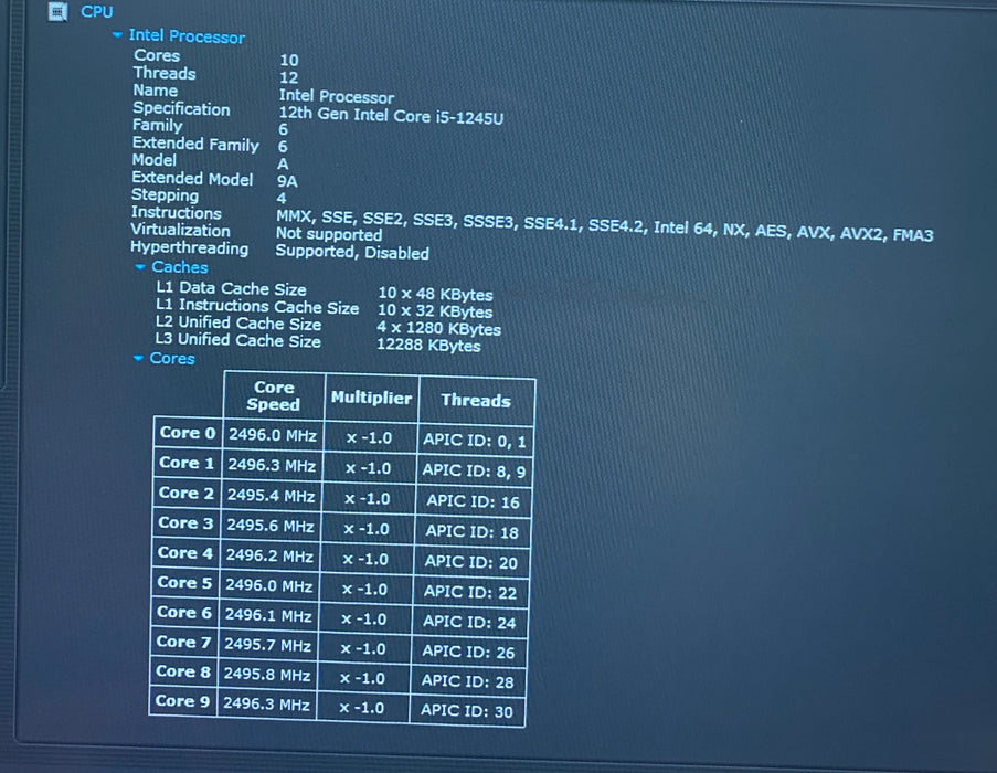 Dell Latitude 5430 Intel Core i5-1245U 1.60GHz 16GB RAM 256GB SSD READ!