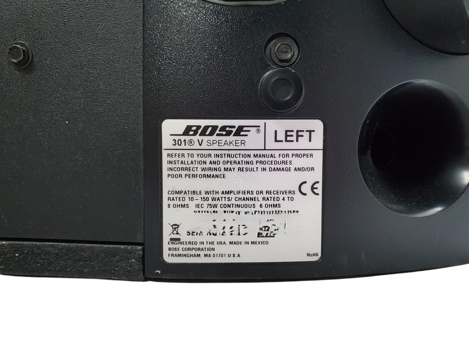 BOSE 301 V Direct/Reflecting Bookshelf Speaker - Left Only