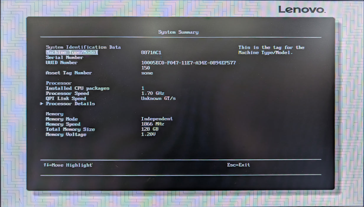 Lenovo System x3650 M5, Xeon E5-2609v4, 128GB DDR4, SAS3008, M1215, NO HDD