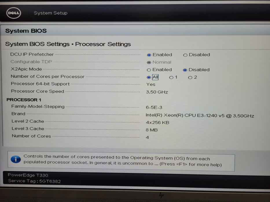 Dell PE T330 Tower, Xeon E3-1240 v5 3.5GHz, 16GB, 2x 495W PSU, No HDD/RAID, READ