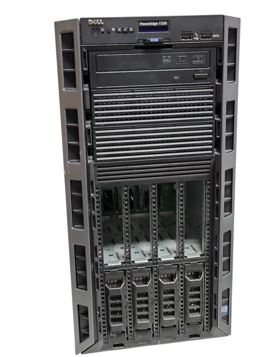 Dell PE T330 Tower, Xeon E3-1240 v5 3.5GHz, 16GB, 2x 495W PSU, No HDD/RAID, READ