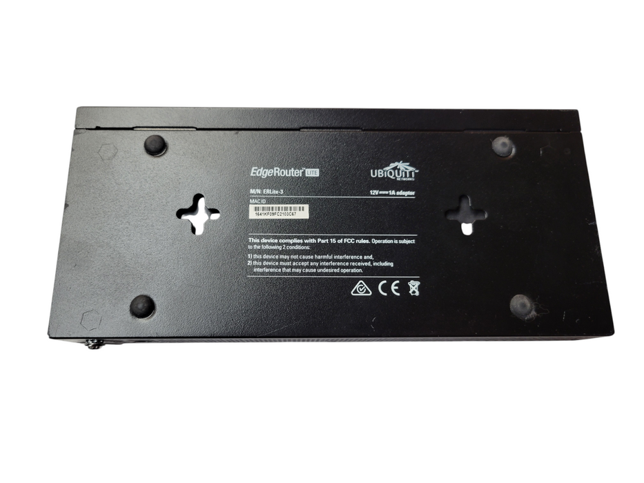 Ubiquiti EdgeRouter Lite ERLite-3 3-Port Gigabit Ethernet Router - No Adapter