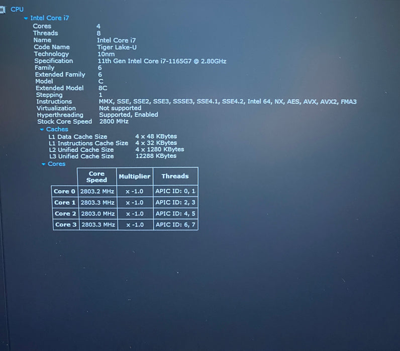 Lenovo ThinkPad P15s Gen 2 i7-1165G7 NVIDIA T500 4GB GPU 16GB RAM 256GB SSD READ