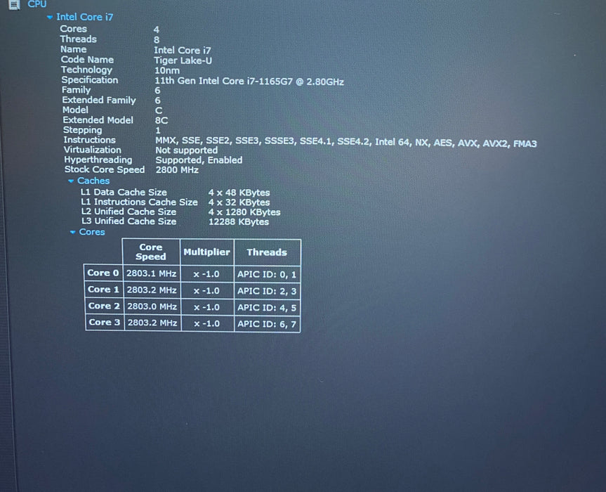 Lenovo ThinkPad P15s Gen 2 i7-1165G7 NVIDIA T500 4GB GPU 16GB RAM 256GB SSD