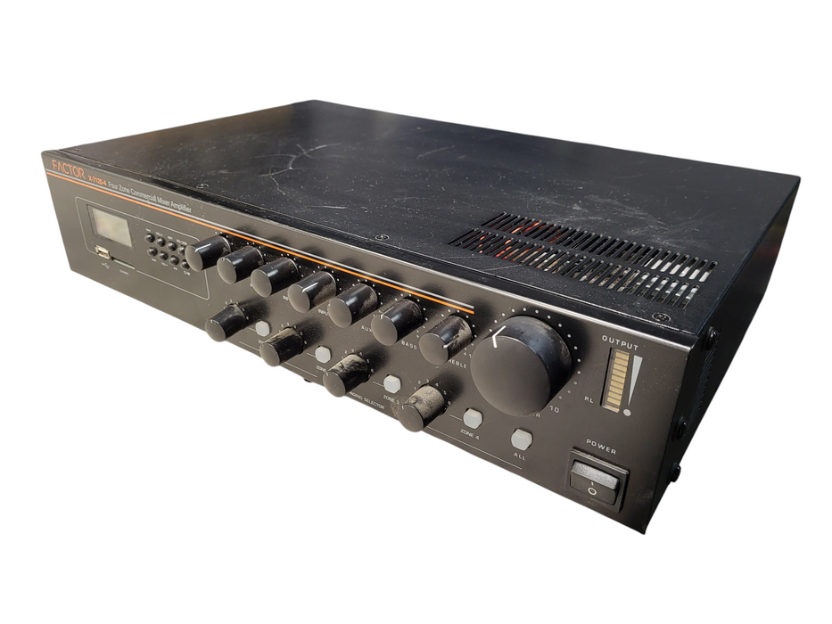 Factor Electronics X-7120-4 120W 4 Zone Mixer Amplifier READ