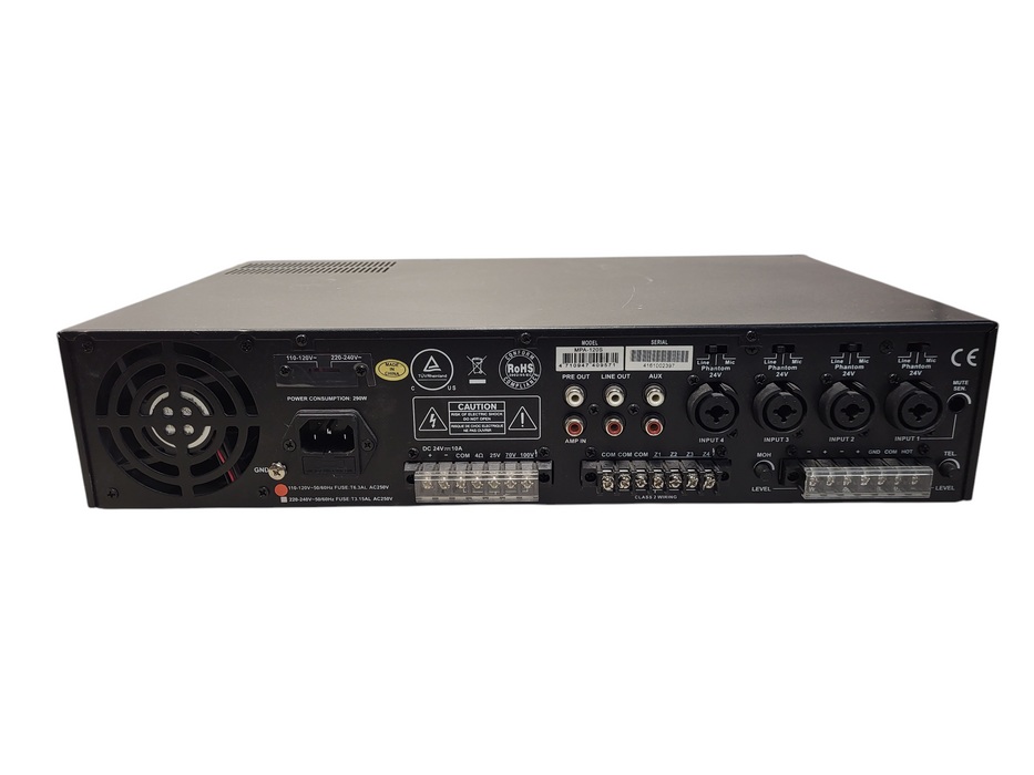 Factor Electronics X-7120-4 120W 4 Zone Mixer Amplifier READ