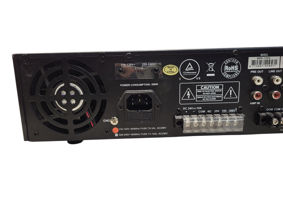 Factor Electronics X-7120-4 120W 4 Zone Mixer Amplifier READ