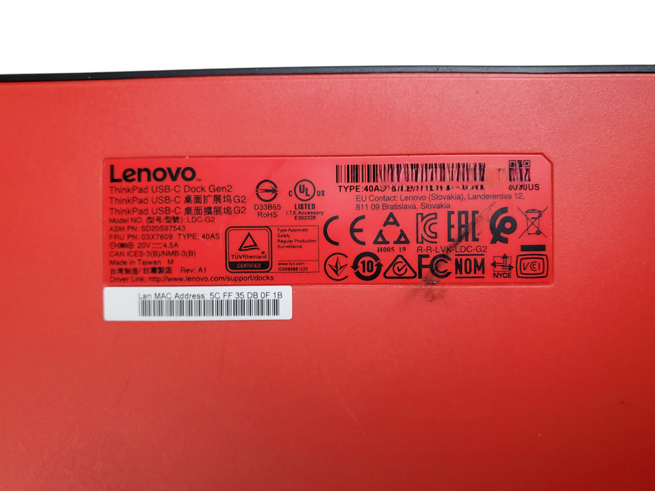 Lot 3x ThinkPad USB-C Dock Gen2 40AS LDC-G2 - No Adapter