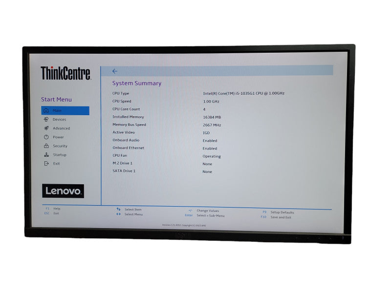 Lenovo ThinkCentre M60e i5 - 1035G1 CPU @ 1.00GHz 16GB DDR4 Ram  Î¸