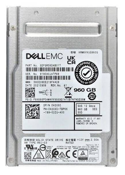 Dell PX05SVB096Y 960GB 2.5" 12Gb/s Mixed Use SAS SSD Dell P/N: 0503M7