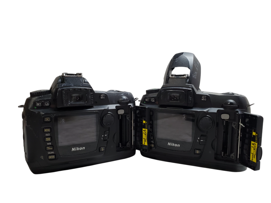 Lot 2x Nikon D70S DSLR Camera, 1x 18-55mm Lens - No Battery