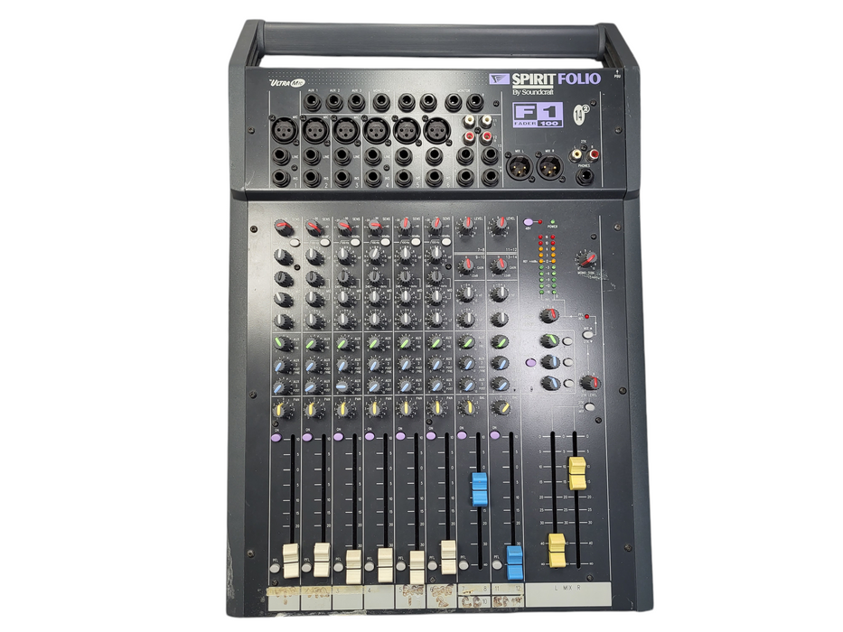 Soundcraft Spirit Folio F1- Fader 100 - 16/2 Analogue Mixing Desk READ