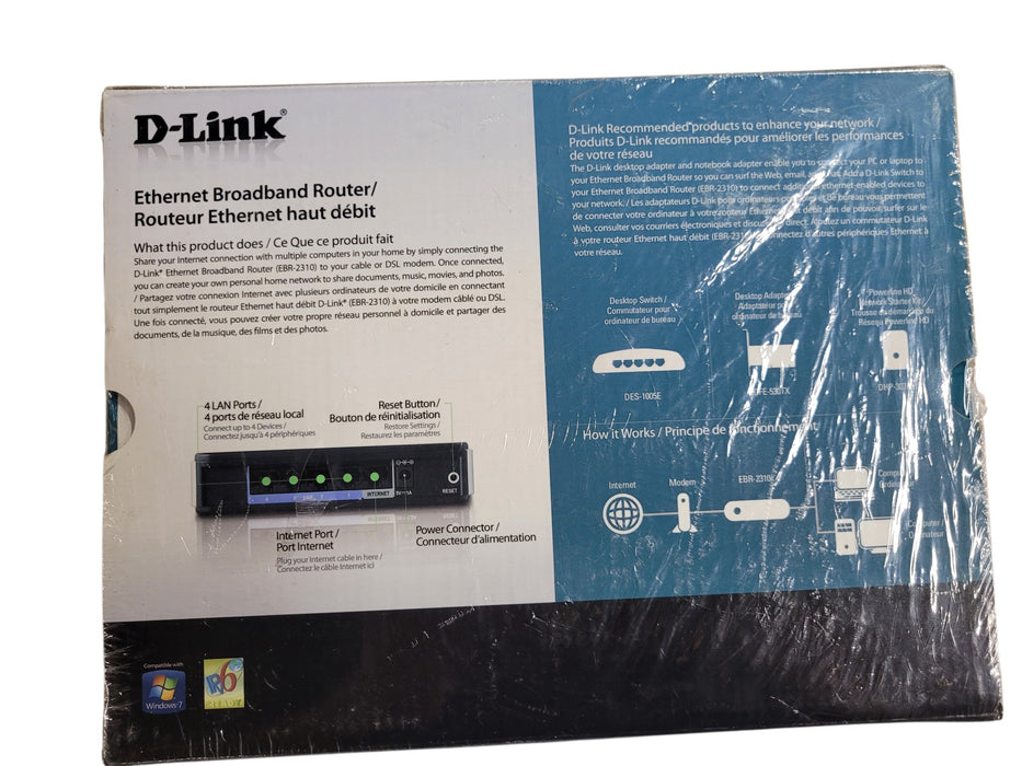 D-Link EBR-2310 Wired Broadband Router – 4-Port Ethernet