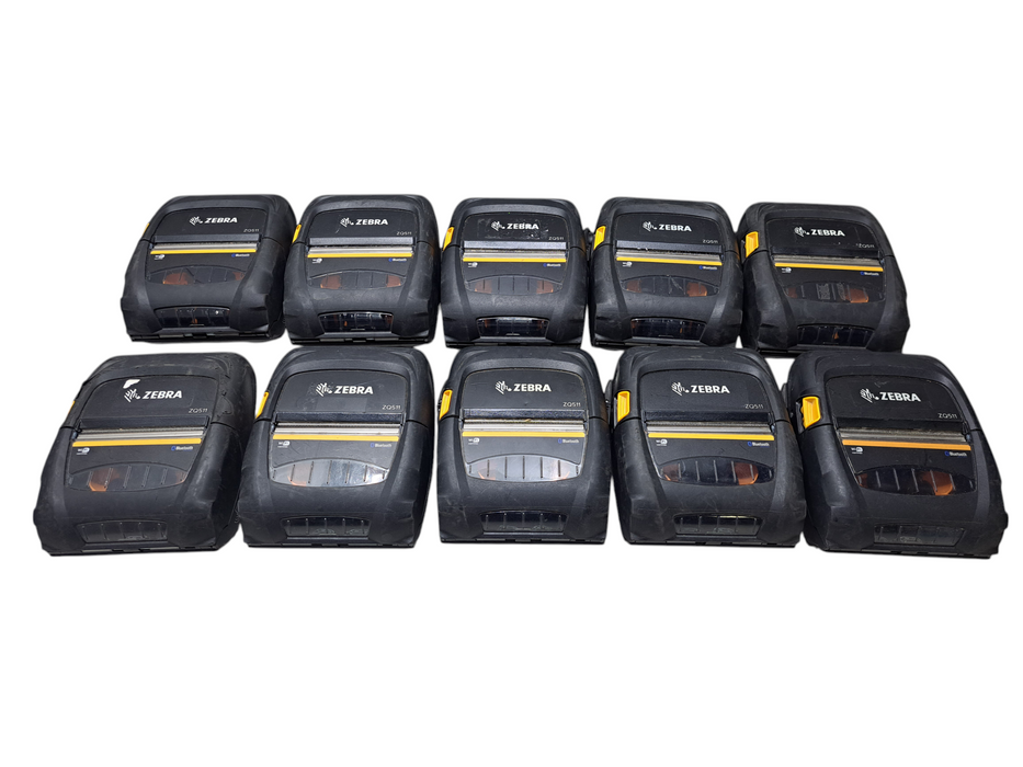 Lot of 10x Zebra ZQ511 ZQ51-BUW0000 Mobile Thermal Bluetooth Printer *No AC/Batt