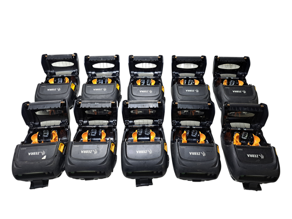 Lot of 10x Zebra ZQ511 ZQ51-BUW0000 Mobile Thermal Bluetooth Printer *No AC/Batt