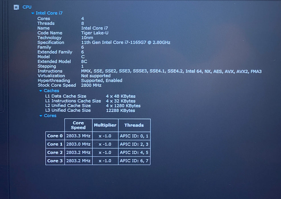 Lenovo ThinkPad P14s Gen 2 i7-1165G7 NVIDIA T500 4GB GPU 16GB RAM 256GB SSD