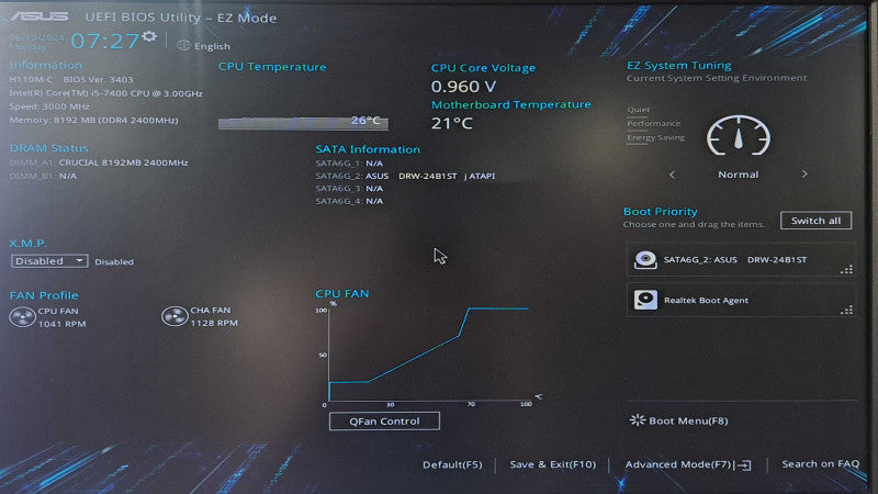 Custom PC | Asus H110M-C, i5-7400 @ 3.00GHz, 8GB DDR4, 350W PSU