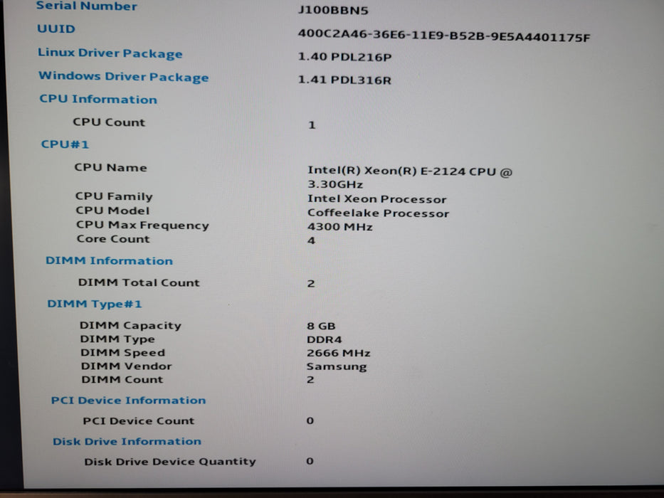 Lenovo ThinkStation SR250 - Xeon E-2124 8GB DDR4 NO RAID 300W PSU