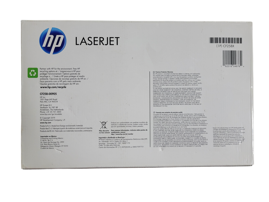 HP 58X CF258X Black High Yield LaserJet Toner Cartridge