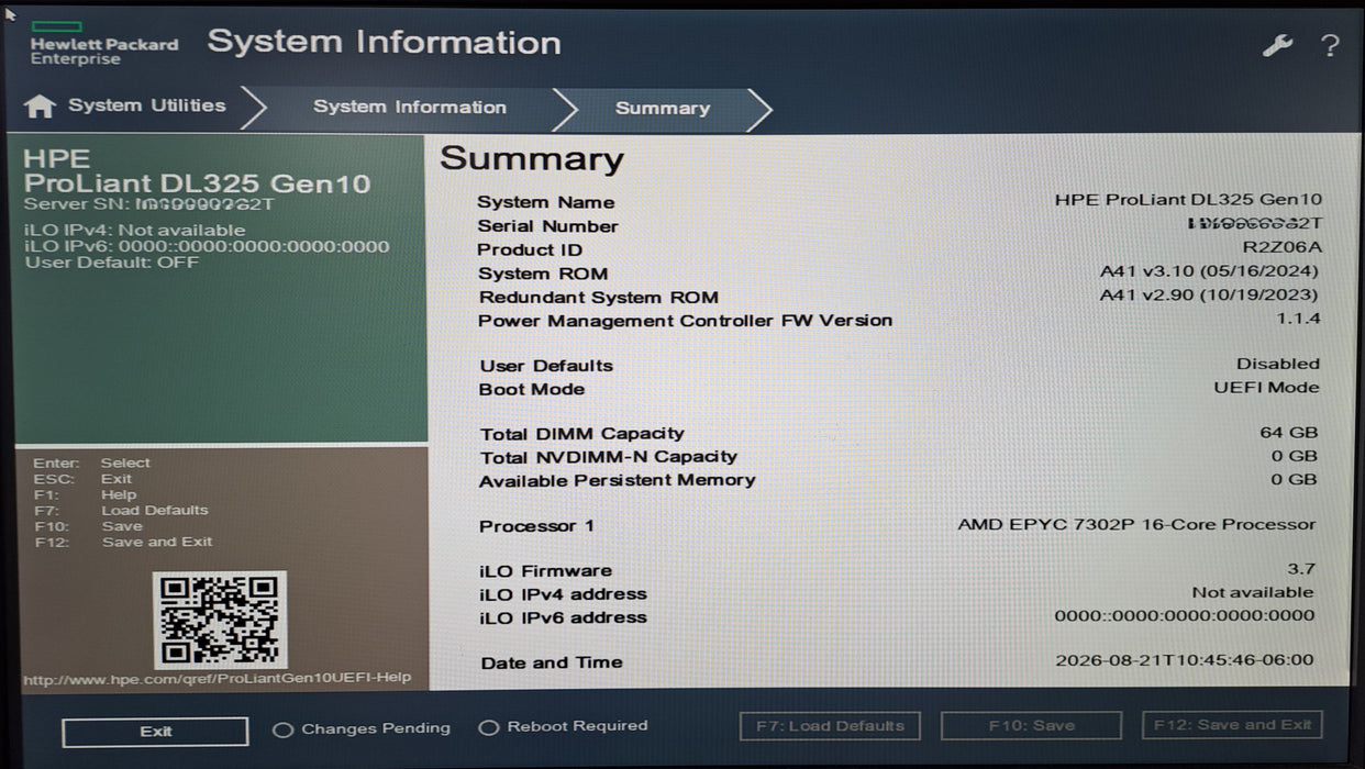 HPE ProLiant DL325 Gen10 10x 2.5" | AMD EPYC 7302P, 64GB DDR4, P408i-a SR, SFP28