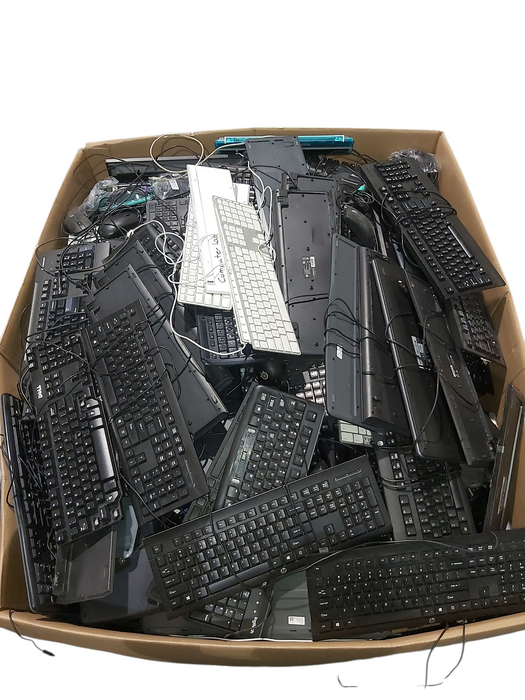Bin of Assorted Wired Keyboards/Mice (AS-IS) Approx 814lbs