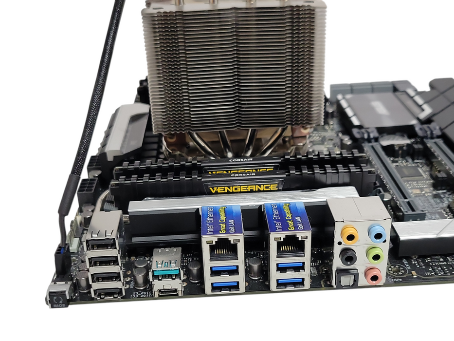 ASUS WS X299 PRO/SE WS board, Core I7-7820X 3.60GHz CPU, 64GB DDR4 RAM, I/O shie