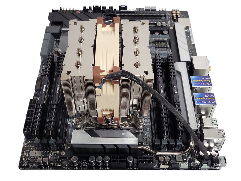 ASUS WS X299 PRO/SE WS board, Core I7-7820X 3.60GHz CPU, 64GB DDR4 RAM, I/O shie
