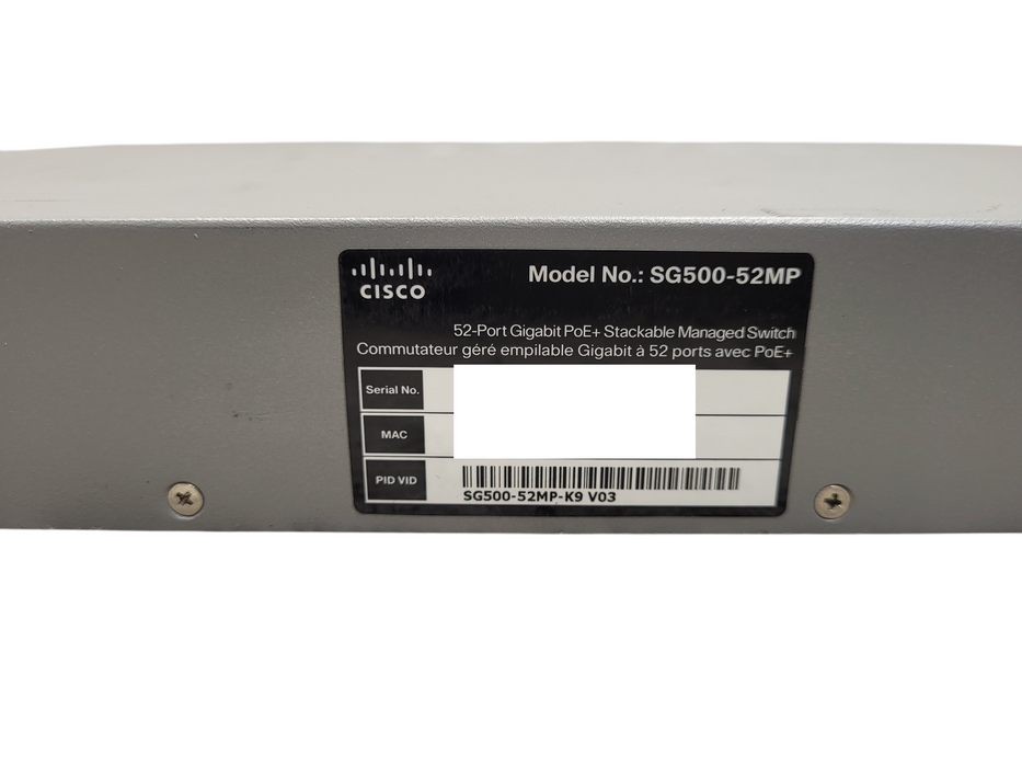 Cisco SG500-52MP Gigabit POE Stackable Managed Switch