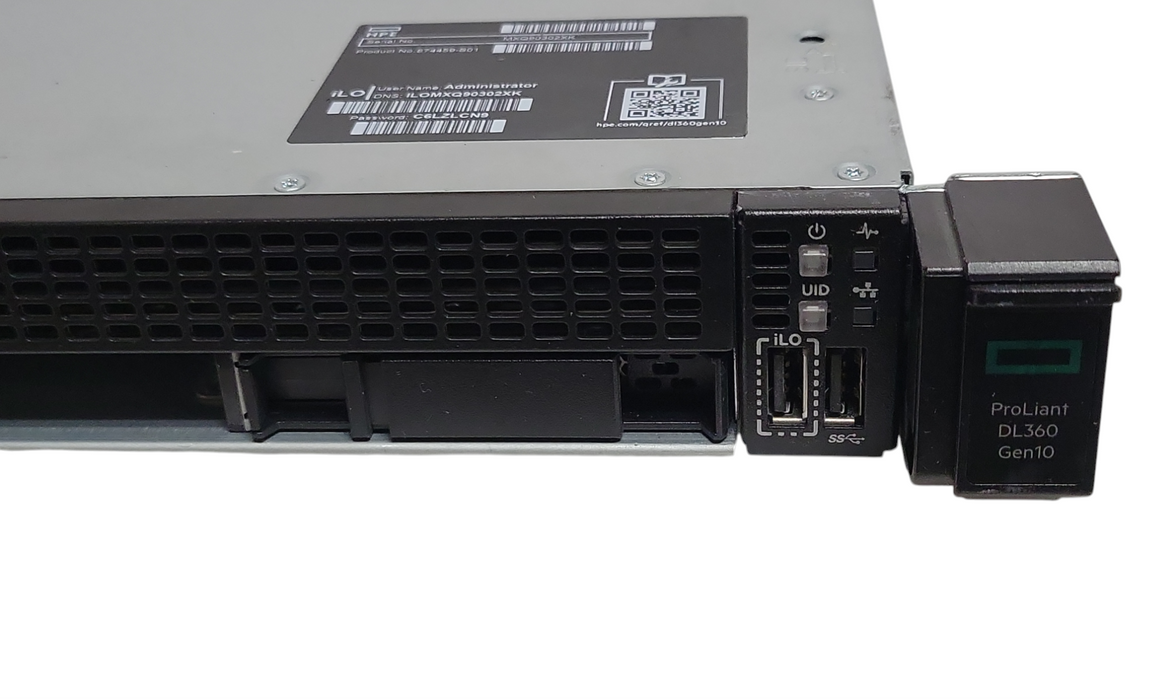 HP Proliant DL360 Gen10 Barebone server, No CPU/RAM/PSU/HDD/RAID/Heat sink