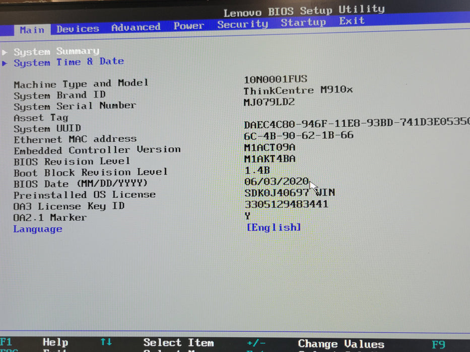Lenovo ThinkCentre M910x, Core i7-7700T 2.90GHz, 8GB RAM, 256GB Nvme, WiFi, READ
