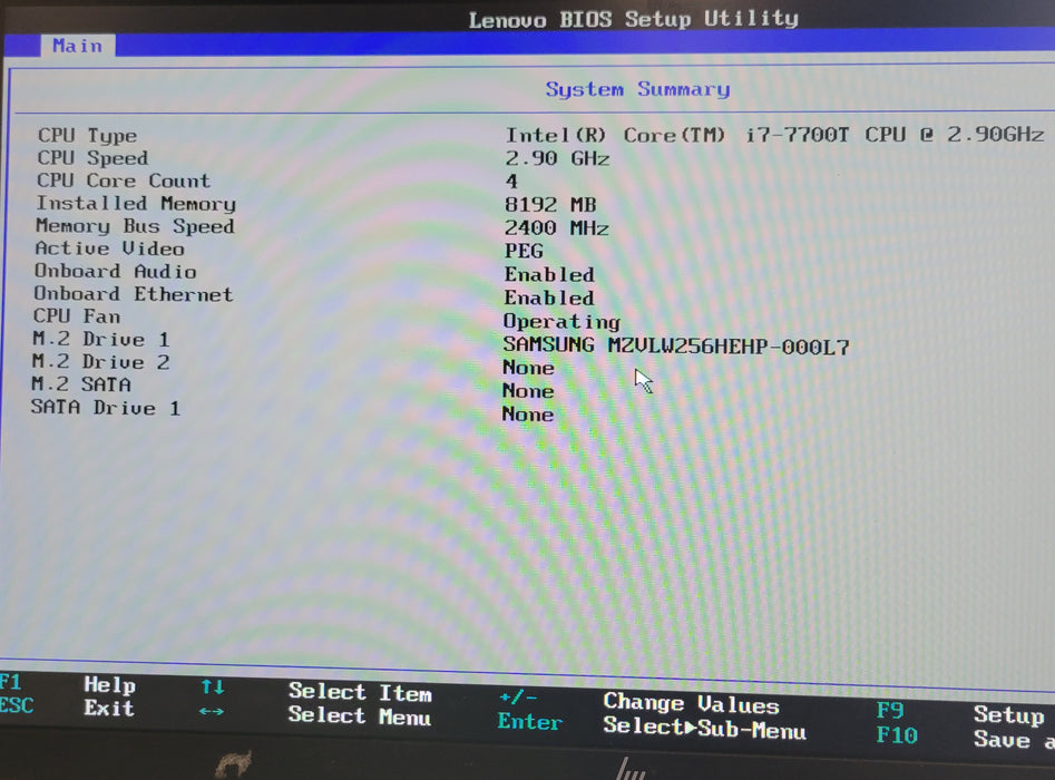 Lenovo ThinkCentre M910x, Core i7-7700T 2.90GHz, 8GB RAM, 256GB Nvme, WiFi, READ
