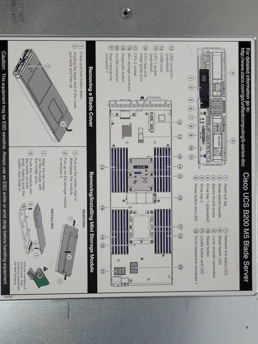 Cisco UCS B200 M5 Blade Server, 1x Xeon Gold 6126 CPU, No RAM/HDD