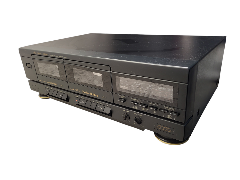 VINTAGE FISHER CR-W9005 DUAL CASSETTE DECK WORKS GREAT CLEAN