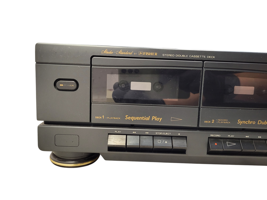 VINTAGE FISHER CR-W9005 DUAL CASSETTE DECK WORKS GREAT CLEAN