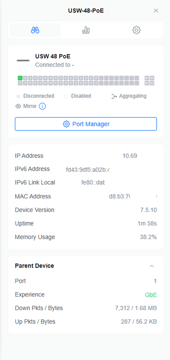 Ubiquiti UniFi USW-48-POE 48-Port Gigabit PoE+ Managed Switch 195W 4x SFP